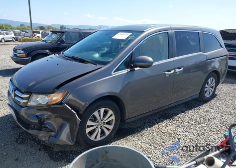 2014 Honda Odyssey Ex-L from USA, damaged, VIN 5FNRL5H65EB011363